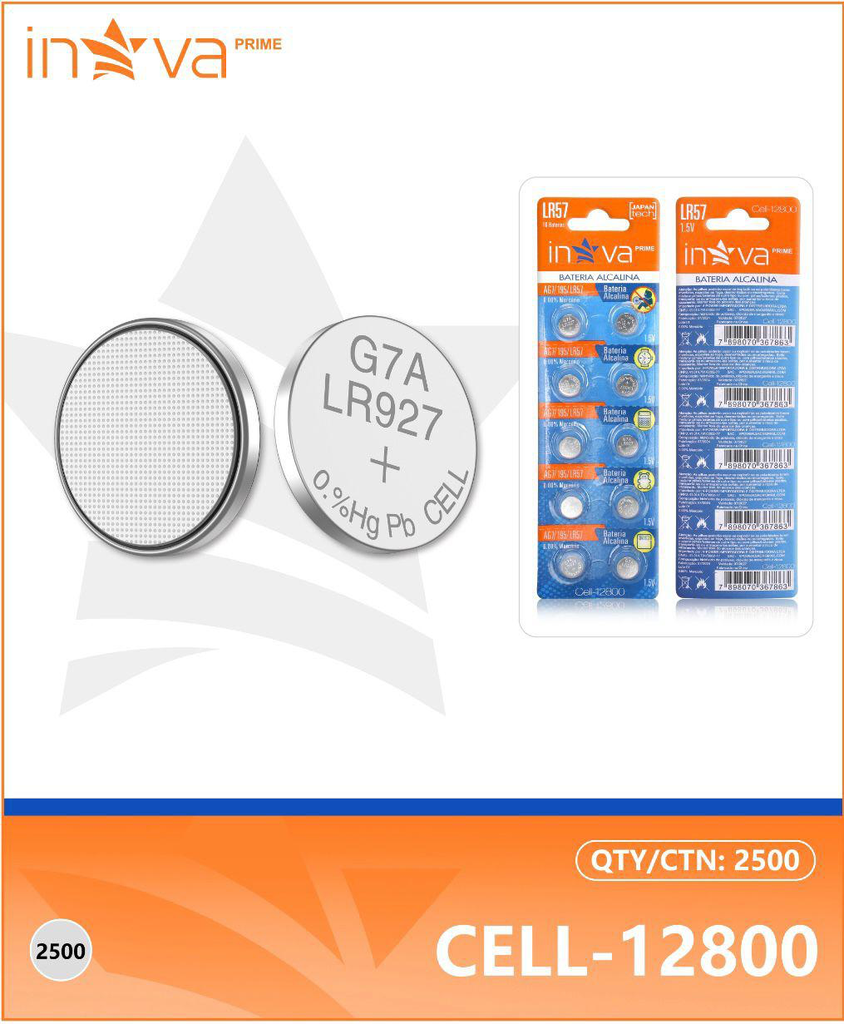 Pilha CELL-12800 Caixa C/2500