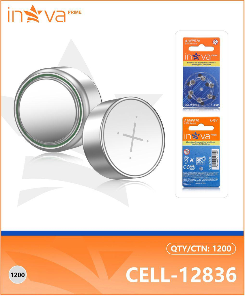 Pilha CELL-12836 Caixa C/1200