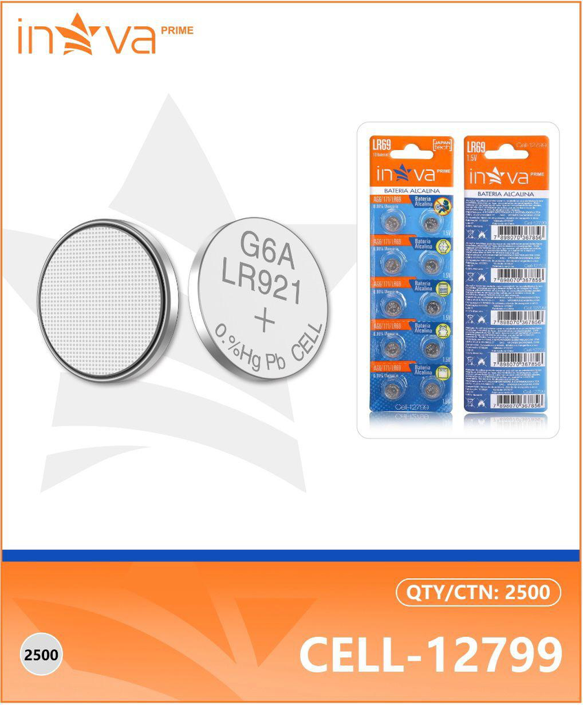 Pilha CELL-12838 Caixa C/1200