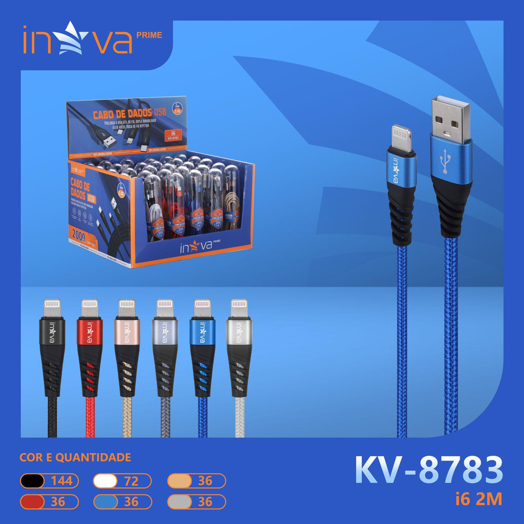 Cabo iPhone KV-8783 Caixa C/360