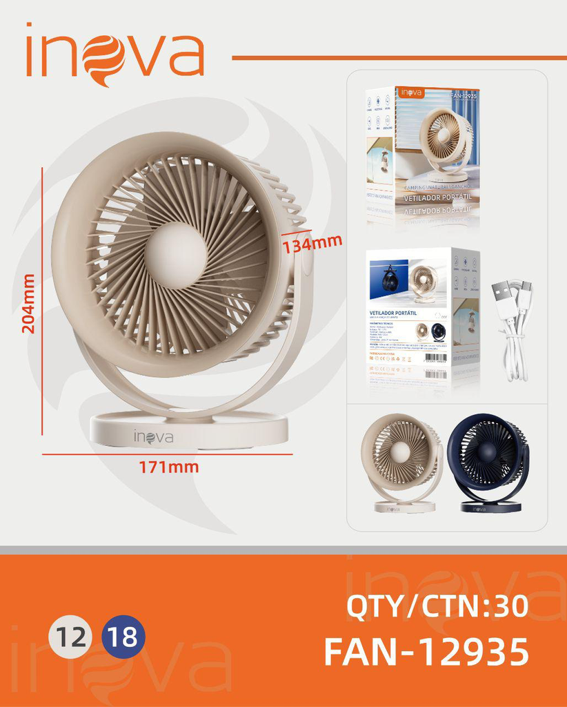Ventilador FAN-12935 Caixa C/30