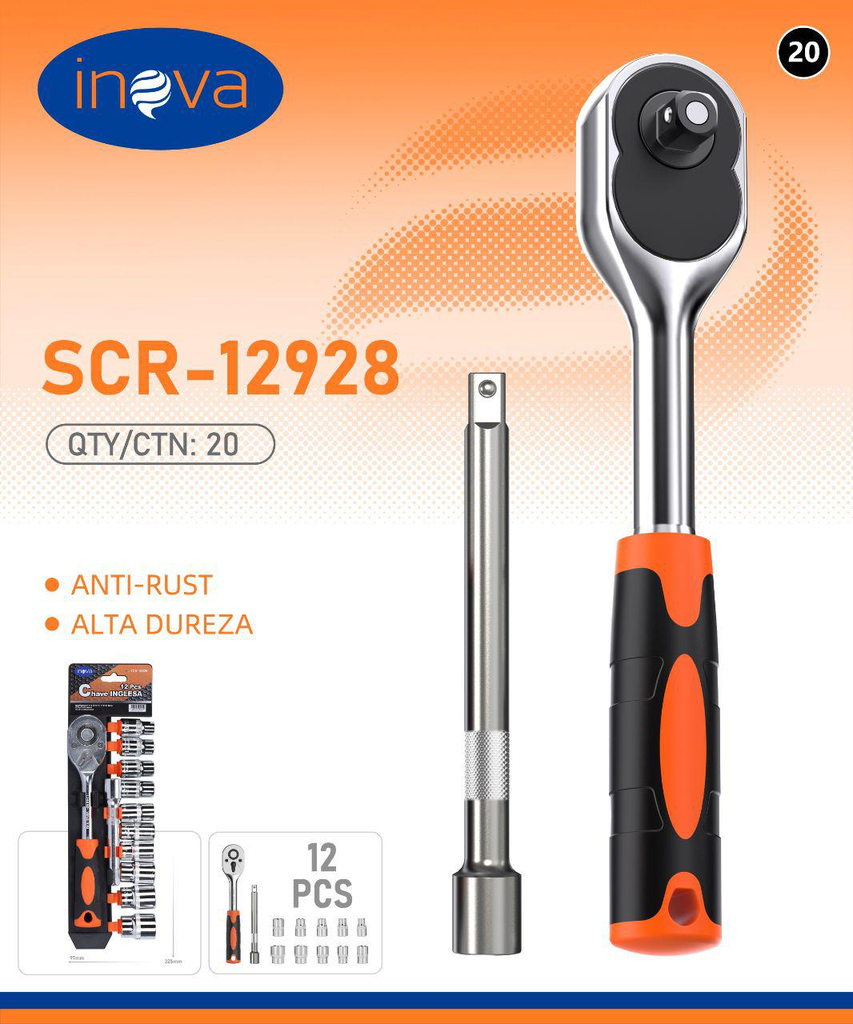 Kit chave inglesa SCR-12928 Caixa C/20