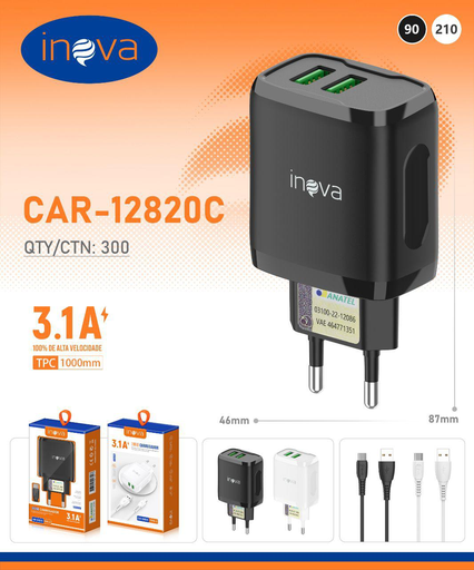 Carregador TPC CAR-12820C Caixa C/300