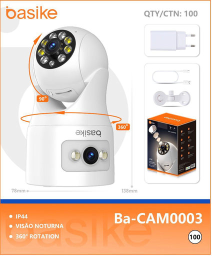 [Ba-CAM0003] Câmera de vigilância Ba-CAM0003 Caixa C/100