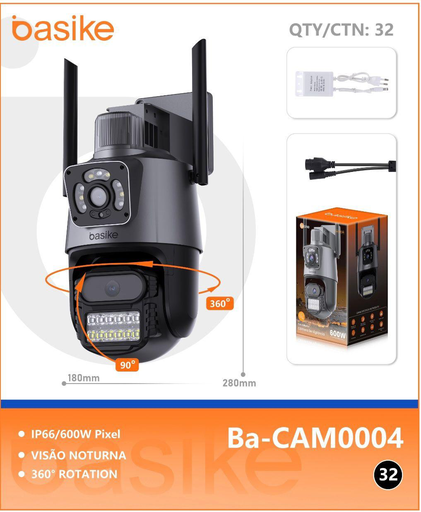 [Ba-CAM0004] Câmera de vigilância Ba-CAM0004 Caixa C/32