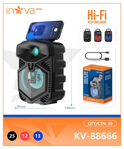 [KV-88666] Caixa de som KV-88666 Caixa C/50