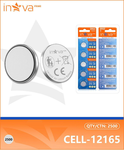 [CELL-12165] Pilha CELL-12165 Caixa C/2500