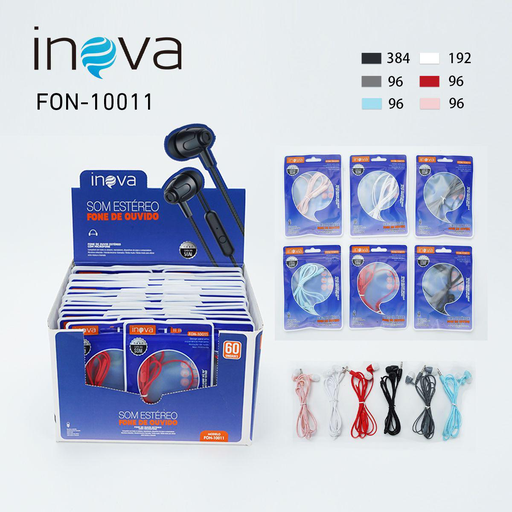[FON-10011] Fone de Ouvido FON-10011 Caixa C/960