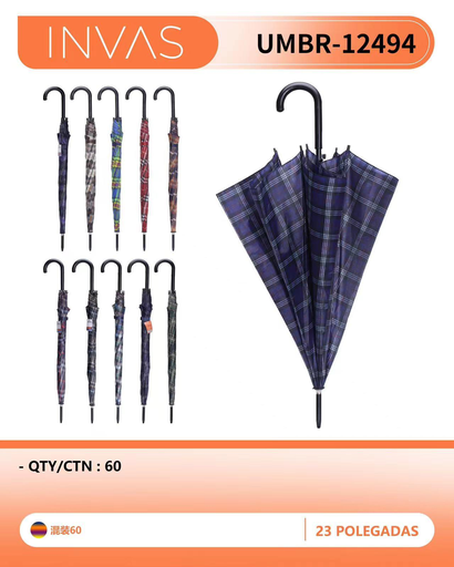 [UMBR-12494] Guarda Chuva 23 Polegadas UMBR-12494 Caixa C/60
