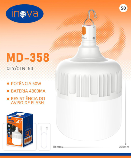 [MD-358] Lâmpada MD-358 Caixa C/50 