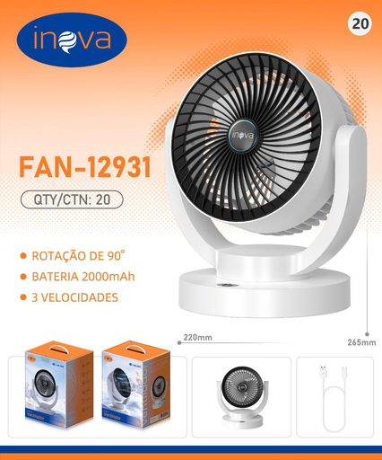 [FAN-12931] Ventilador FAN-12931 Caixa C/20 