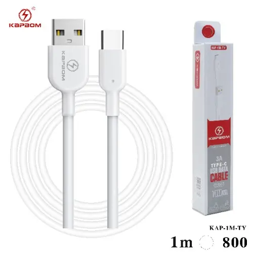 [KAP-1M-TY] Cabo de Dados TYPE-C 3A 1m  KAP-1M-TY Caixa C/800