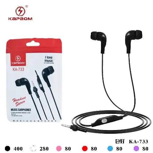 [KA-733] Fone Com Microfone e Fio KA-733 Caixa C/1000