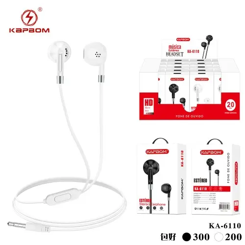 [KA-6110] Fone De Ouvido Estéreo KA-6110 Caixa C/500