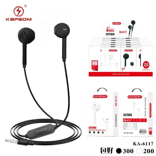 [KA-6117] Fone De Ouvido Estéreo KA-6117 Caixa C/500 