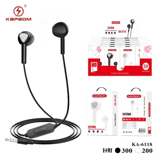 [KA-6118] Fone De Ouvido Estéreo KA-6118 Caixa C/500