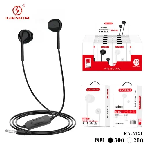 [KA-6121] Fone De Ouvido Estéreo KA-6121 Caixa C/500