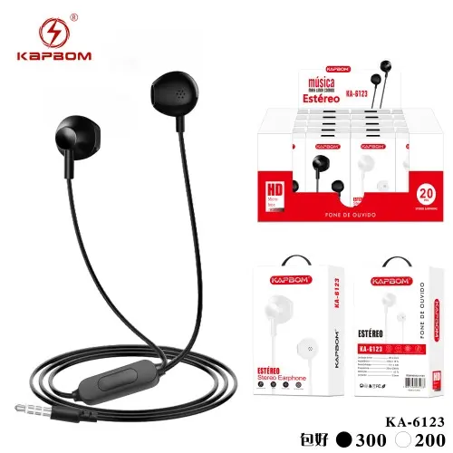 [KA-6123] Fone De Ouvido Estéreo KA-6123 Caixa C/500 