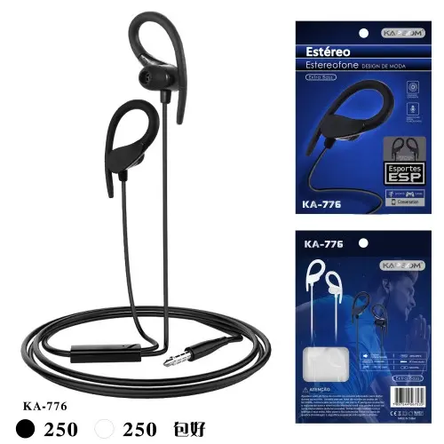 [KA-776] Fone de Ouvido Esportivo com Fio KA-776 Caixa C/500