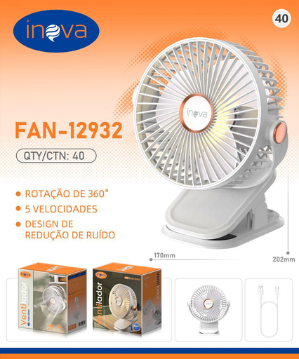 [FAN-12932] Ventilador FAN-12932 Caixa C/40