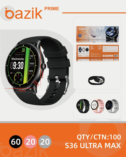 [S36 ULTRA MAX] Relogio S36 ULTRA MAX Caixa C/100