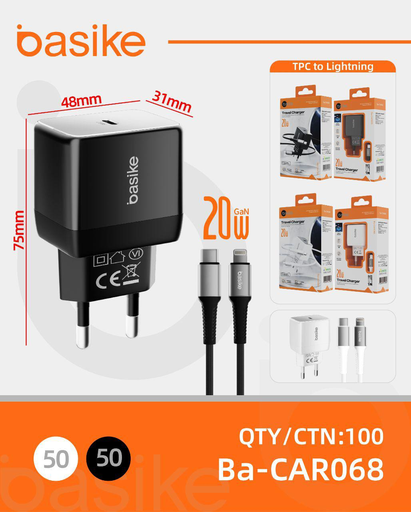 [Ba-CAR068] Carregador iPhone Tipo C Ba-CAR068  Caixa C/100