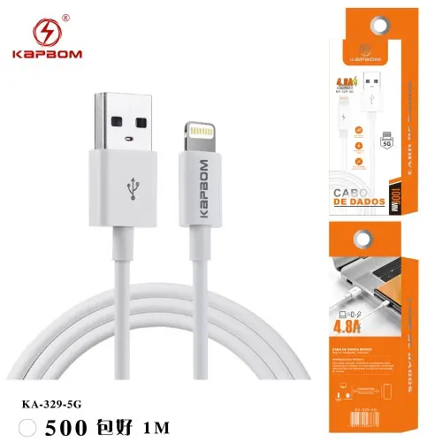 [KA-329-5G] Cabo de Dado 5G 4.8A 1m (EMBALADO) KA-329-5G Caixa C/500  