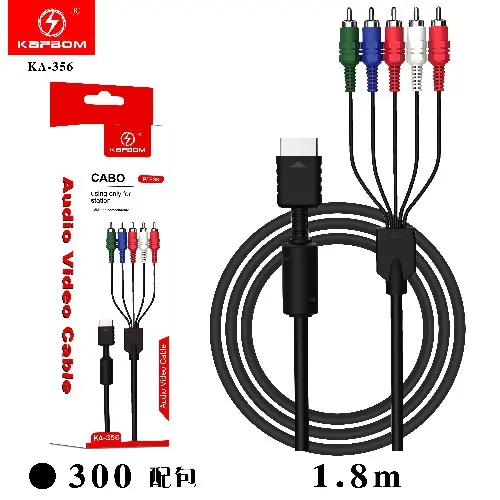 [KA-356] Cabo Vídeo Componente P/PS3 1.8m KA-356 Caixa C/300