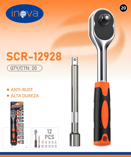 [SCR-12928] Kit chave inglesa SCR-12928 Caixa C/20