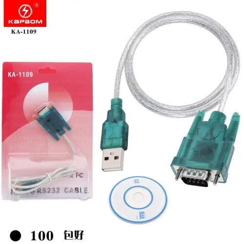 [KA-1109] Cabo USB X DB9 (EMBALADO) KA-1109 Caixa C/100