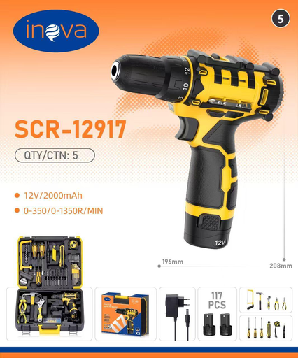 [SCR-12917] Chave de impacto sem fio SCR-12917 Caixa C/5